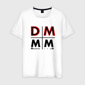 Мужская футболка хлопок с принтом Depeche Mode   Memento Mori Logo DM в Новосибирске, 100% хлопок | прямой крой, круглый вырез горловины, длина до линии бедер, слегка спущенное плечо. | 