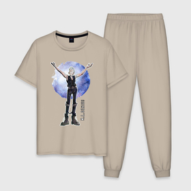 Мужская пижама хлопок с принтом Depeche Mode   Martin Gore Genius в Тюмени, 100% хлопок | брюки и футболка прямого кроя, без карманов, на брюках мягкая резинка на поясе и по низу штанин
 | 