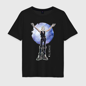 Мужская футболка хлопок Oversize с принтом Depeche Mode   Martin Gore Genius в Санкт-Петербурге, 100% хлопок | свободный крой, круглый ворот, “спинка” длиннее передней части | 
