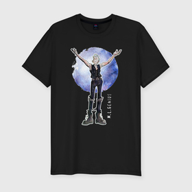 Мужская футболка хлопок Slim с принтом Depeche Mode   Martin Gore Genius в Санкт-Петербурге, 92% хлопок, 8% лайкра | приталенный силуэт, круглый вырез ворота, длина до линии бедра, короткий рукав | Тематика изображения на принте: 
