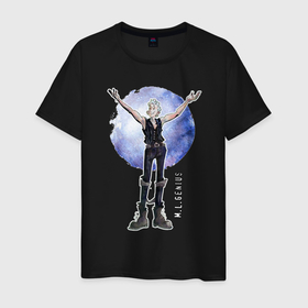 Мужская футболка хлопок с принтом Depeche Mode   Martin Gore Genius в Петрозаводске, 100% хлопок | прямой крой, круглый вырез горловины, длина до линии бедер, слегка спущенное плечо. | 