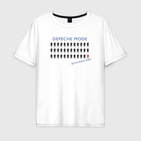 Мужская футболка хлопок Oversize с принтом Depeche Mode   Get The Balance Right Single в Курске, 100% хлопок | свободный крой, круглый ворот, “спинка” длиннее передней части | 