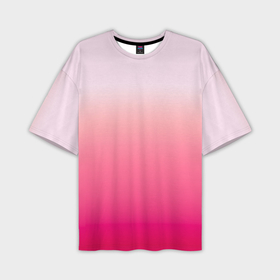 Мужская футболка oversize 3D с принтом Оттенки розового градиент ,  |  | Тематика изображения на принте: 