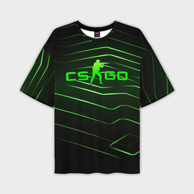Мужская футболка oversize 3D с принтом CS GO  dark green в Санкт-Петербурге,  |  | 