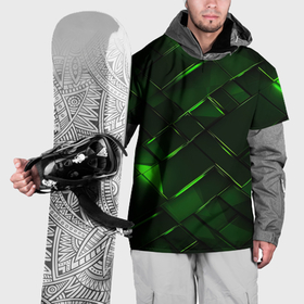 Накидка на куртку 3D с принтом Зеленые  элементы абстракция в Тюмени, 100% полиэстер |  | Тематика изображения на принте: 