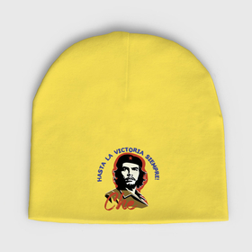 Мужская шапка демисезонная с принтом Че Гевара   всегда вперёд к победе в Тюмени,  |  | Тематика изображения на принте: 