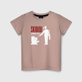Детская футболка хлопок с принтом Скибиди туает битва в Курске, 100% хлопок | круглый вырез горловины, полуприлегающий силуэт, длина до линии бедер | 