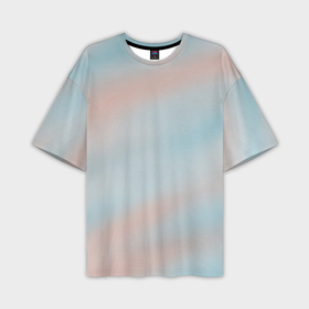 Мужская футболка oversize 3D с принтом Нежно розовые и голубые размытия в Тюмени,  |  | 