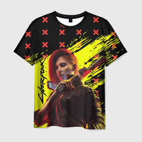 Мужская футболка 3D с принтом Cyberpunk 2077 Phantom Liberty , 100% полиэфир | прямой крой, круглый вырез горловины, длина до линии бедер | 