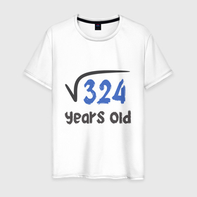 Мужская футболка хлопок с принтом 18 лет   корень из 324 в Екатеринбурге, 100% хлопок | прямой крой, круглый вырез горловины, длина до линии бедер, слегка спущенное плечо. | 