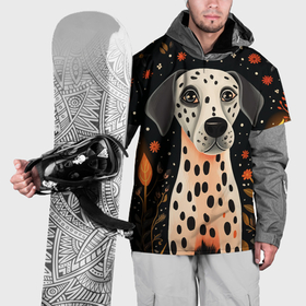 Накидка на куртку 3D с принтом Далматин в стиле Фолк Арт в Кировске, 100% полиэстер |  | 