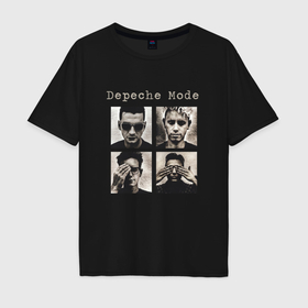 Мужская футболка хлопок Oversize с принтом Depeche Mode   Violator Live 01 в Курске, 100% хлопок | свободный крой, круглый ворот, “спинка” длиннее передней части | Тематика изображения на принте: 