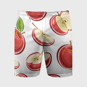 Мужские шорты спортивные с принтом Красные яблочки в Кировске,  |  | 