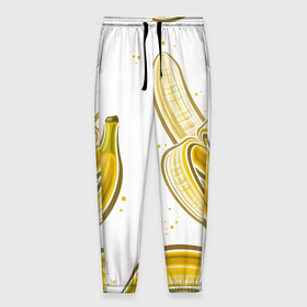 Мужские брюки 3D с принтом Sweety banana в Санкт-Петербурге, 100% полиэстер | манжеты по низу, эластичный пояс регулируется шнурком, по бокам два кармана без застежек, внутренняя часть кармана из мелкой сетки | 