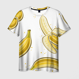 Мужская футболка 3D с принтом Sweety banana в Санкт-Петербурге, 100% полиэфир | прямой крой, круглый вырез горловины, длина до линии бедер | Тематика изображения на принте: 