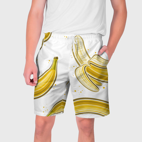 Мужские шорты 3D с принтом Sweety banana в Санкт-Петербурге,  полиэстер 100% | прямой крой, два кармана без застежек по бокам. Мягкая трикотажная резинка на поясе, внутри которой широкие завязки. Длина чуть выше колен | 