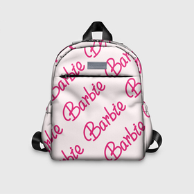 Детский рюкзак 3D с принтом Barbie Барби паттерн в Рязани, 100% полиэстер | лямки с регулируемой длиной, сверху петелька, чтобы рюкзак можно было повесить на вешалку. Основное отделение закрывается на молнию, как и внешний карман. Внутри дополнительный карман. По бокам два дополнительных кармашка | Тематика изображения на принте: 