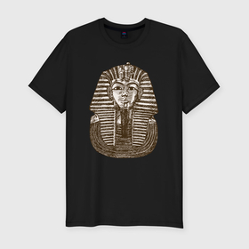 Мужская футболка хлопок Slim с принтом Статуя Сфинкса в Тюмени, 92% хлопок, 8% лайкра | приталенный силуэт, круглый вырез ворота, длина до линии бедра, короткий рукав | Тематика изображения на принте: 