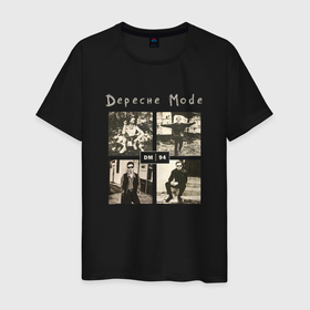 Мужская футболка хлопок с принтом Depeche Mode   Exotic Tour Band в Санкт-Петербурге, 100% хлопок | прямой крой, круглый вырез горловины, длина до линии бедер, слегка спущенное плечо. | Тематика изображения на принте: 