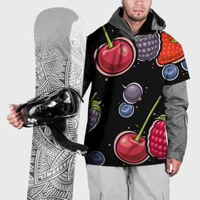 Накидка на куртку 3D с принтом Плоды и ягоды в Кировске, 100% полиэстер |  | 