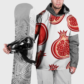 Накидка на куртку 3D с принтом Сочный гранат в Тюмени, 100% полиэстер |  | 
