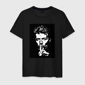 Мужская футболка хлопок с принтом David Bowie   Silence в Новосибирске, 100% хлопок | прямой крой, круглый вырез горловины, длина до линии бедер, слегка спущенное плечо. | 