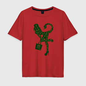 Мужская футболка хлопок Oversize с принтом Знак зодиака скорпион люкс , 100% хлопок | свободный крой, круглый ворот, “спинка” длиннее передней части | Тематика изображения на принте: 