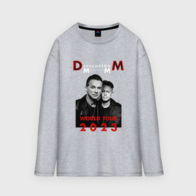 Мужской лонгслив oversize хлопок с принтом Depeche Mode   Memento Mori Dave and Martin в Курске,  |  | Тематика изображения на принте: 