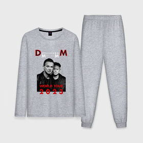 Мужская пижама с лонгсливом хлопок с принтом Depeche Mode   Memento Mori Dave and Martin в Курске,  |  | Тематика изображения на принте: 