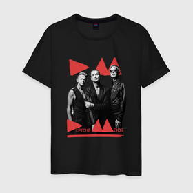Мужская футболка хлопок с принтом Depeche Mode   Delra Machine Band в Курске, 100% хлопок | прямой крой, круглый вырез горловины, длина до линии бедер, слегка спущенное плечо. | 