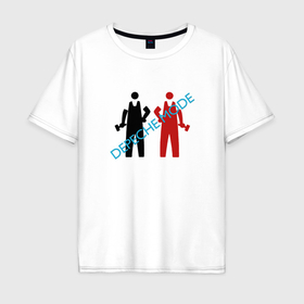 Мужская футболка хлопок Oversize с принтом Depeche Mode   Get The Balance Right в Санкт-Петербурге, 100% хлопок | свободный крой, круглый ворот, “спинка” длиннее передней части | 