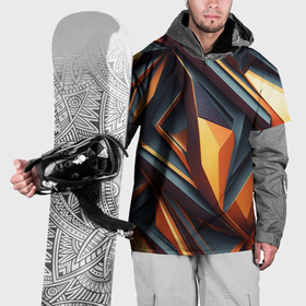 Накидка на куртку 3D с принтом Разноцветная  3D геометрия узоров метавселенной в Тюмени, 100% полиэстер |  | 