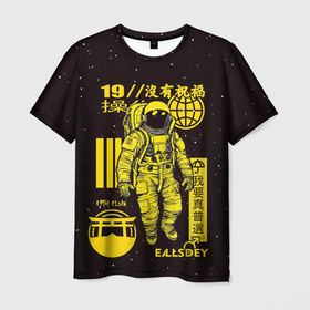 Мужская футболка 3D с принтом space   japan style в Тюмени, 100% полиэфир | прямой крой, круглый вырез горловины, длина до линии бедер | 