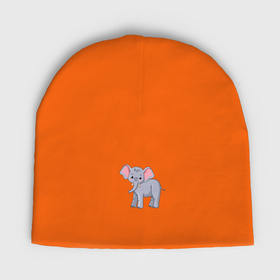 Мужская шапка демисезонная с принтом Сute elephant в Белгороде,  |  | Тематика изображения на принте: 