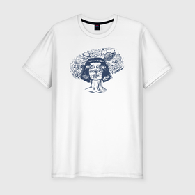 Мужская футболка хлопок Slim с принтом Space mind в Тюмени, 92% хлопок, 8% лайкра | приталенный силуэт, круглый вырез ворота, длина до линии бедра, короткий рукав | Тематика изображения на принте: 