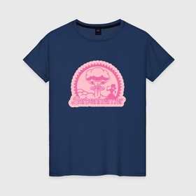 Женская футболка хлопок с принтом Барбигеймер арт в Санкт-Петербурге, 100% хлопок | прямой крой, круглый вырез горловины, длина до линии бедер, слегка спущенное плечо | 