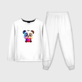 Детская пижама с лонгсливом хлопок с принтом Милая панда   нейросеть ,  |  | 