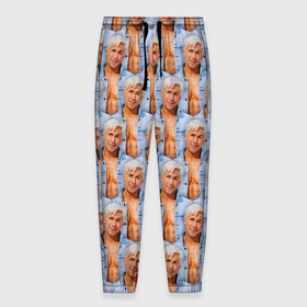 Мужские брюки 3D с принтом Паттерн   Райан Гослинг в Тюмени, 100% полиэстер | манжеты по низу, эластичный пояс регулируется шнурком, по бокам два кармана без застежек, внутренняя часть кармана из мелкой сетки | Тематика изображения на принте: 