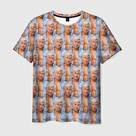 Мужская футболка 3D с принтом Паттерн   Райан Гослинг в Белгороде, 100% полиэфир | прямой крой, круглый вырез горловины, длина до линии бедер | Тематика изображения на принте: 