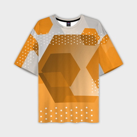 Мужская футболка oversize 3D с принтом Яркий геометрический декоративный фон в Екатеринбурге,  |  | 
