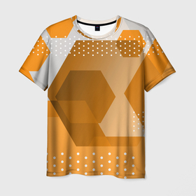 Мужская футболка 3D с принтом Яркий геометрический декоративный фон в Екатеринбурге, 100% полиэфир | прямой крой, круглый вырез горловины, длина до линии бедер | 