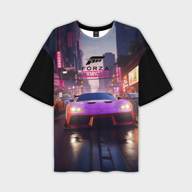 Мужская футболка oversize 3D с принтом Forza Horizon street racing в Екатеринбурге,  |  | 