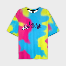 Мужская футболка oversize 3D с принтом I Am Kenough Tie Dye в Кировске,  |  | Тематика изображения на принте: 