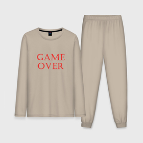 Мужская пижама с лонгсливом хлопок с принтом Game over конец игры в Курске,  |  | 