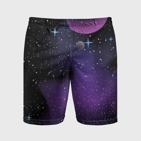 Мужские шорты спортивные с принтом Фон космоса звёздное небо в Петрозаводске,  |  | 