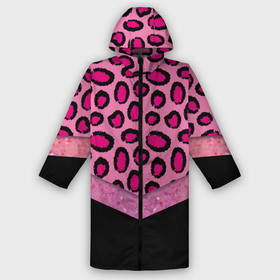Мужской дождевик 3D с принтом Розовый леопард и блестки принт в Курске,  |  | Тематика изображения на принте: 