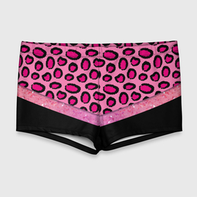 Мужские купальные плавки 3D с принтом Розовый леопард и блестки принт в Курске, Полиэстер 85%, Спандекс 15% |  | Тематика изображения на принте: 