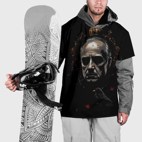 Накидка на куртку 3D с принтом Дон Вито Корлеоне   крестный отец в Екатеринбурге, 100% полиэстер |  | 