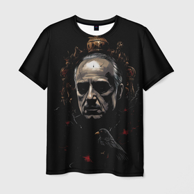 Мужская футболка 3D с принтом Дон Вито Корлеоне   крестный отец в Белгороде, 100% полиэфир | прямой крой, круглый вырез горловины, длина до линии бедер | 