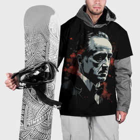 Накидка на куртку 3D с принтом Портрет Дон  Вито Корлеоне в Екатеринбурге, 100% полиэстер |  | 